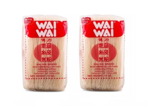 Reisnudeln dünn Pamai Pai® Doppelpack: 2 x 200g Wai Wai Oriental Style Thai Vermicelli von Pamai Pai