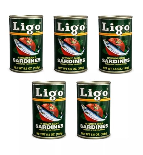 Sardinen in Tomatensauce Pamai Pai® Bigpack 5 x 155g Ligo Fisch Konserve Sardine grün von Pamai Pai