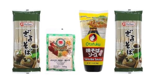 Yakisoba Pamai Pai® 4er Set: 2 x 300g Soba Nudeln + 500g Yakisoba Sauce + 100g Sesam Samen von Pamai Pai