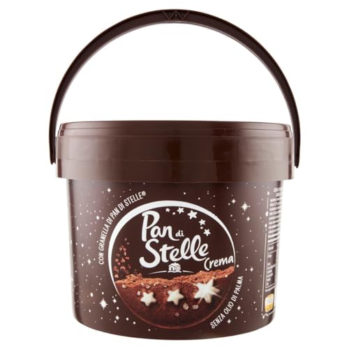 Pan di Stelle Crema Spalmabile Haselnuss Streichfähige Creme Sahne mit Kekskörnern 3Kg ohne Palmöl von Ewbob