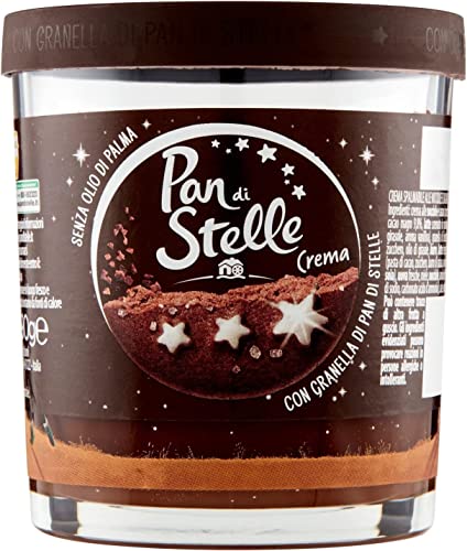 Pan di Stelle Crema Spalmabile Streichcreme mit Haselnüssen, Kakao und Pan di Stelle Kekse Körnern 190g von Pan di Stelle