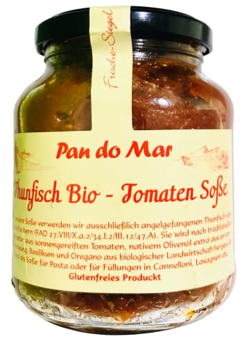 PAN DO MAR Bio-Tomatensauce mit Tuna im Glas, 340 g von Pan do Mar