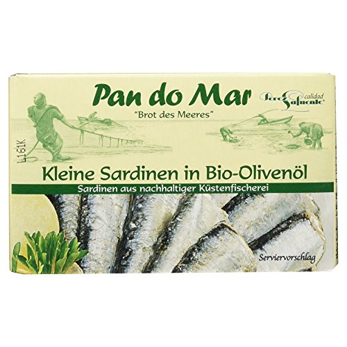 Pan do Mar Kleine Sardinen in Bio Olivenöl, 120 g von Pan do Mar