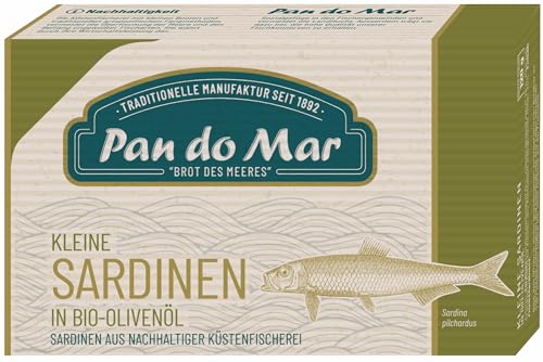 Pan do Mar Kleine Sardinen in Bio-Olivenöl (2 x 120 gr) von Pan do Mar