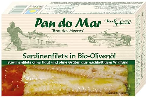 Sardinenfilets in Bio-Olivenöl 2 x 120 gr von Pan do Mar