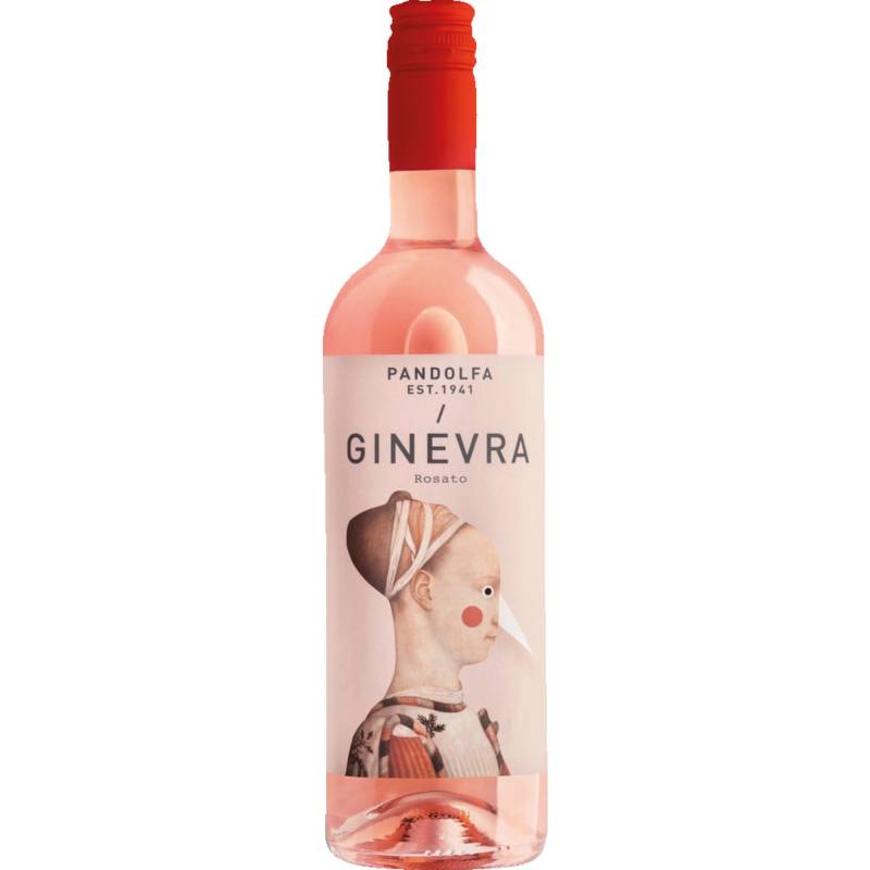 Ginevra Sangiovese Rosato, Rubicone IGT, Emilia Romagna, 2022, Roséwein von Pandolfa Società Agricola ARL, 47016 Predappio (FC), Italia