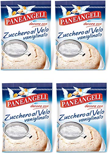 Paneangeli Zucchero Al Velo Zuckergusszucker mit Vanillegeschmack, 125 g, 4 Stück von Paneangeli