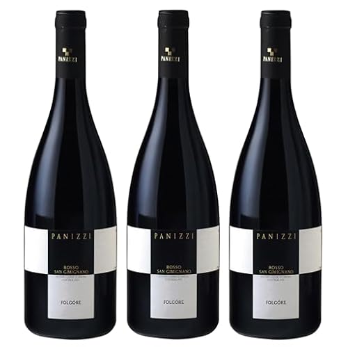 3x 0,75l - 2019er - Panizzi - Folgóre - Rosso San Gimignano D.O.P. - Toscana - Italien - Rotwein trocken von Panizzi