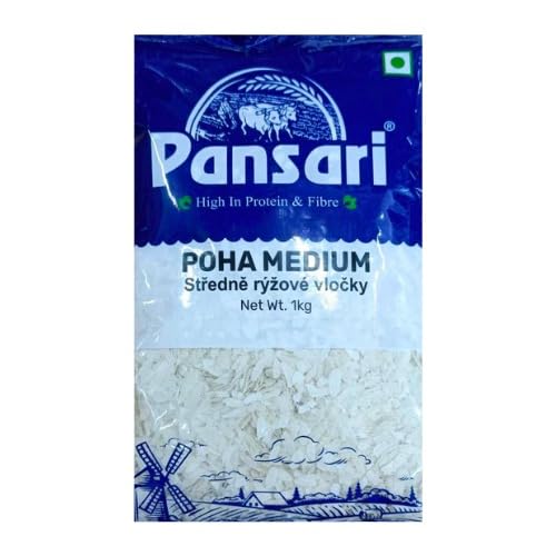 Pansari Poha (Chiwda) / Abgeflachter Reis - Medium(1Kg) von Pansari