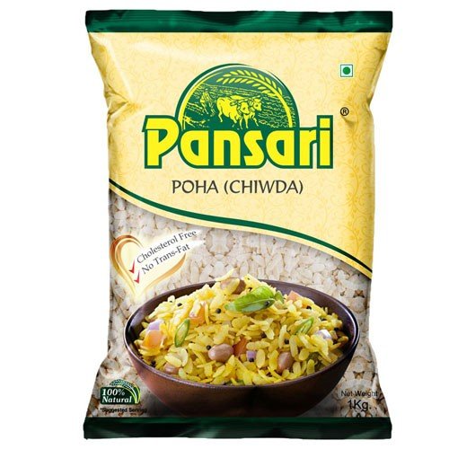 Pansari Poha (Chiwda) / Abgeflachter Reis - Medium(500g) von Pansari