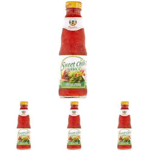 PANTAI Süße Chilisauce - zuckerfrei, 200ml/215g (Packung mit 4) von Pantai