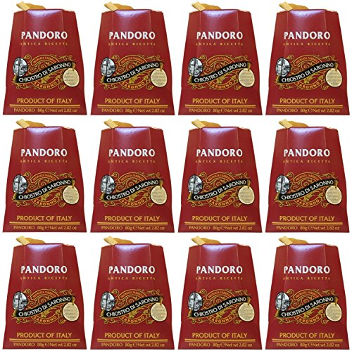 Pandoro "Chiostro di Saronno" - Pandorini classici - Mini Italienischer Weihnachtskuchen - (12 X 80g) - Weihnachtspräsent von Paolo Lazzaroni & Figli spa,Italien