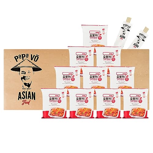 10er Pack (10x140g) Yopokki Reiskuchen Pouch Topokki Sweet&Spicy (Papa Vo®) von Papa Vo