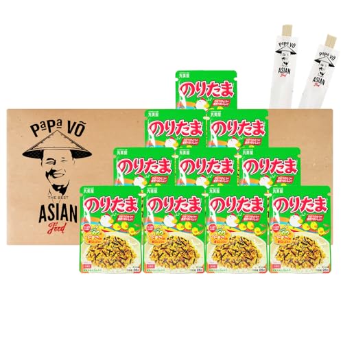 10er Pack (10x28g) Nori-Tama Furikake + 2 Papa Vo Esstäbchen von Papa Vo