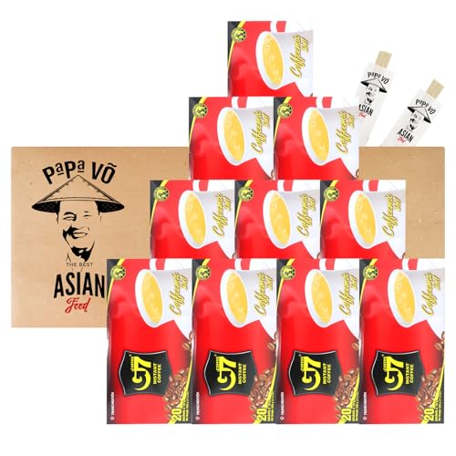 10er Pack (10x320g) Trung Nguyen G7 Kaffee 3in1 + 2 Papa Vo Esstäbchen von Papa Vo