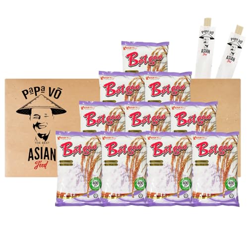 10er Pack (10x400g) Taiky Bot Gao Reismehl + 2 Papa Vo Chopsticks von Papa Vo