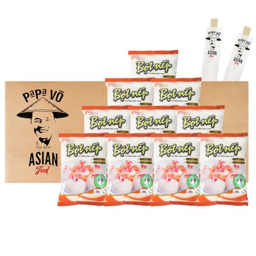 10er Pack (10x400g) Taiky Bot Nep Klebreismehl + 2 Papa Vo Chopsticks von Papa Vo