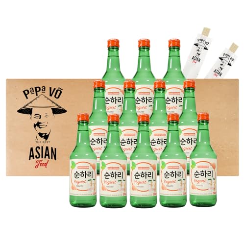 12er Pack (12x360ml) Lotte Chum Churum Soju Yogurt 12% alk. + 2 Papa Vo Chopsticks von Papa Vo