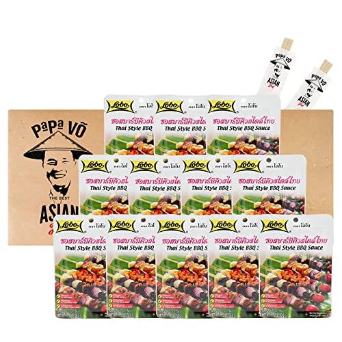 12er Pack (12x50g) Lobo Thai Style Barbecue Sauce nach Thai Art (Papa Vo®) von Papa Vo