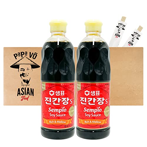 2er Pack (2x 860ml) Sempio Sojasauce dunkel Jin S (Papa Vo®) von Papa Vo