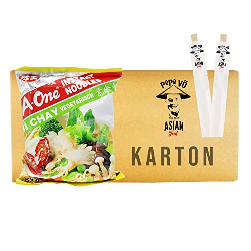 30er Pack (30x85g) A-One Instant Nudelsuppe Gemüsegeschmack Mi Chay (Papa Vo) von Papa Vo