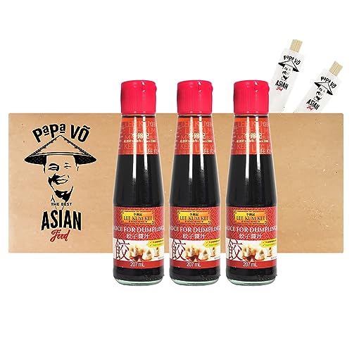 3er Pack (3x207ml) Lee Kum Kee Dumpling Sauce + 2 Papa Vo Chopsticks von Papa Vo