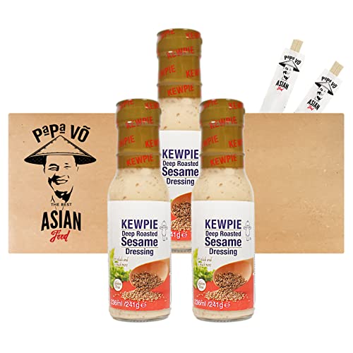 3er Pack (3x241g) Kewpie Sesam Dressing mit geröstetem Sesam (Papa Vo®) von Papa Vo