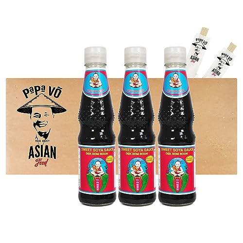 3er Pack (3x300ml) Healthy Boy Sojasauce süss + 2 Papa Vo Chopsticks von Papa Vo