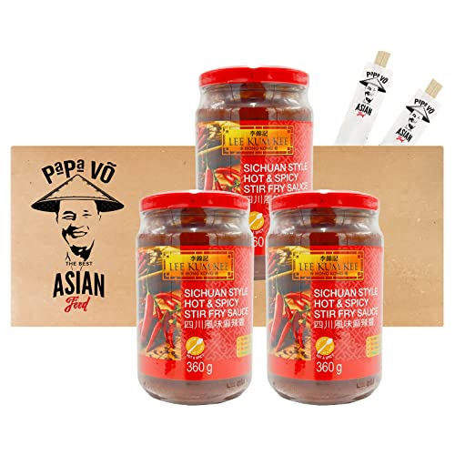 3er Pack (3x360g) LKK Sichuan Style Hot&Spicy Stir Fry Soße (Papa Vo®) von Papa Vo
