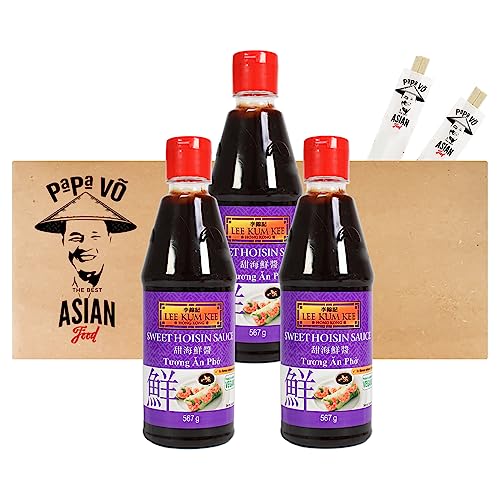 3er Pack (3x567g) LKK Sweet Hoisin Sauce + 2 Papa Vo Chopsticks von Papa Vo