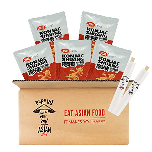 5er Pack (5x 252g) Weilong Konjac Shuang Snack hot & spicy (Papa Vo®) von Papa Vo