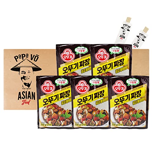 5er Pack (5x100g) Ottogi Instant Schwarze Bohnen Sauce Jjajang (Papa Vo) von Papa Vo