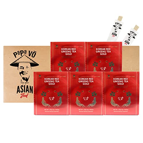 5er Pack (5x150g) Gincoop Koreanischer Roter Ginseng Tee Gold (Papa Vo®) von Papa Vo