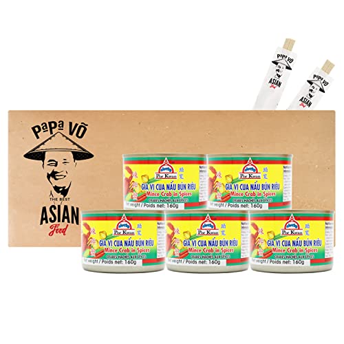 5er Pack (5x160g) Por Kwan Würzpaste mit gehacktem Krebsfleisch für Bun Rieu Suppe (Papa Vo ®) von Papa Vo