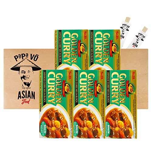 5er Pack (5x220g) S&B Japanisches Curry MEDIUM Hot (Papa Vo®) von Papa Vo