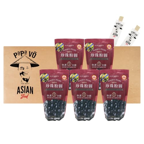 5er Pack (5x250g) Wu Fu Yuan Tapioka Perlen schwarz (Papa Vo®) von Papa Vo