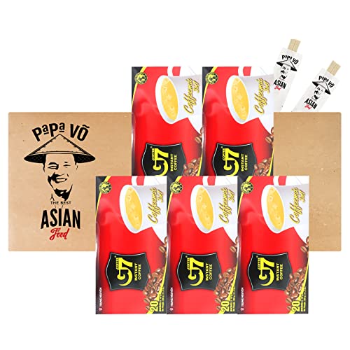 5er Pack (5x320g) Trung Nguyen G7 Kaffee 3in1 + 2 Papa Vo Esstäbchen von Papa Vo