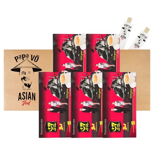 5er Pack (5x336g) Trung Nguyen Vietnam Kaffee (1680, kaffee) + 2 Papa Vo Esstäbchen von Papa Vo