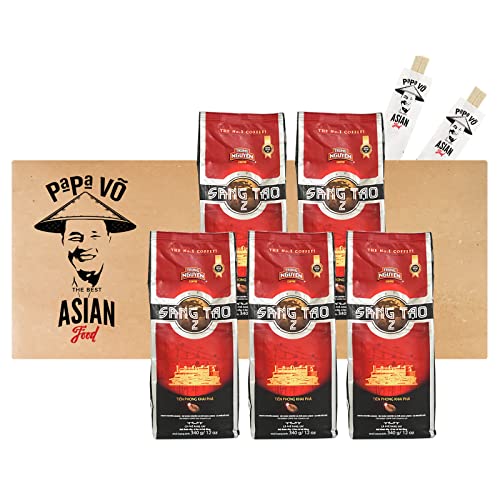 5er Pack (5x340g) Trung Nguyen Sang Tao 2 Vietnam Kaffee gemahlen Robusta,Arabica (Papa Vo ®) von Papa Vo