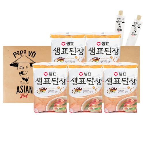 5er Pack (5x500g) Sempio Sojabohnenpaste Doenjang + 2 Papa Vo Essstäbchen von Papa Vo