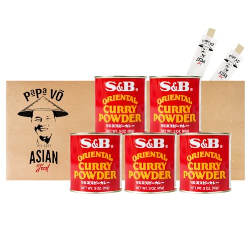 5er Pack (5x85g) S&B Curry Pulver + 2 Papa Vo Chopsticks von Papa Vo