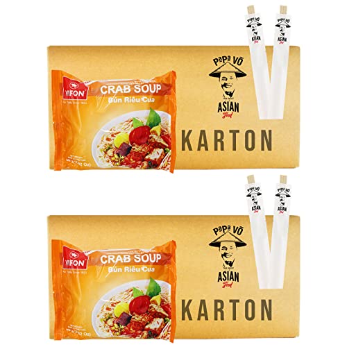 60er Pack (60x80g) Vifon Instant Reisnudeln mit Krabbengeschmack Bun Rieu Cua (Papa Vo ®) von Papa Vo