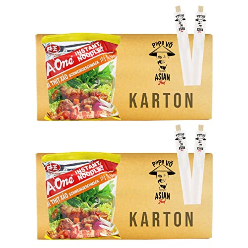 60er Pack (60x85g) A-One Instant Nudelsuppe Schweingeschmack (Papa Vo) von Papa Vo