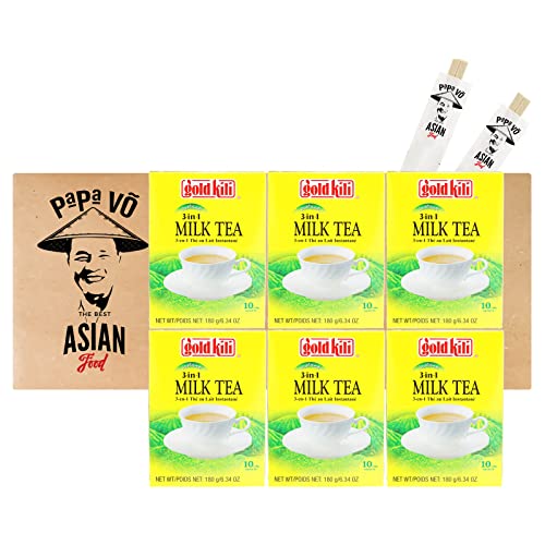 6er Pack (6x 180g) Gold Kili 3in1 Milch Tee/Milk Tea (Papa Vo®) von Papa Vo