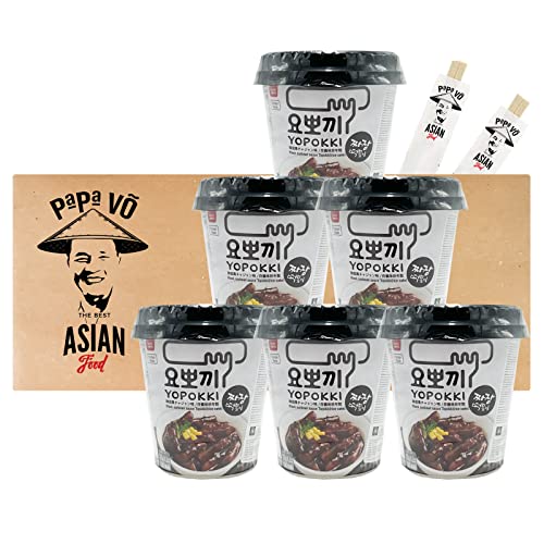 6er Pack (6x120g) YP Yopokki Reiskuchen Jjajang Cup (Papa Vo®) von Papa Vo