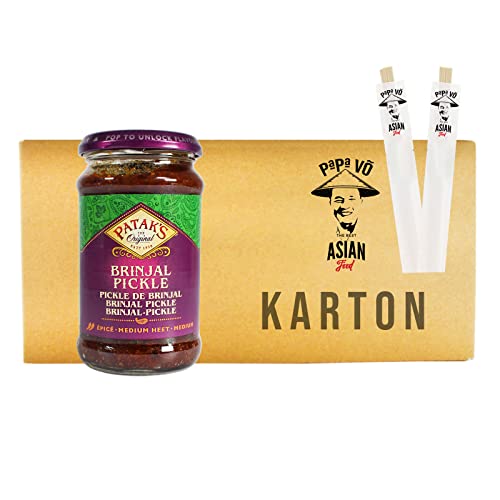 6er Pack (6x312g) Patak´s Brinjal Auberginen Pickle (Papa Vo®) von Papa Vo