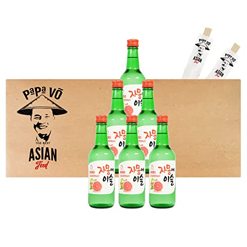 6er Pack (6x350ml) Jinro Soju Grapefruit Geschmack 13% vol. (Papa Vo®) von Papa Vo