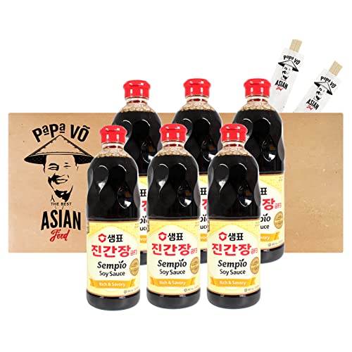 6er Pack (6x860ml) Sempio Sojasauce F3 Jin Gold (Papa Vo®) von Papa Vo