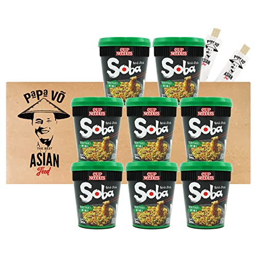 8er Pack (8x 90g) Nissin Soba Teriyaki Wok Style Cup Noodles (Papa Vo®) von Papa Vo