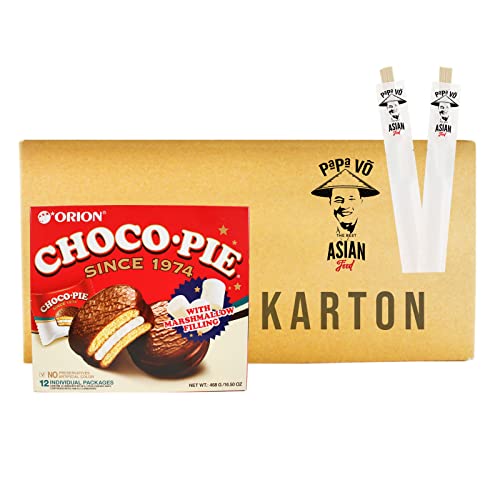 8er Pack (8x468g) Orion Choco Pie Kuchen mit Cremefüllung und Schokoglasur (Papa Vo®) von Papa Vo